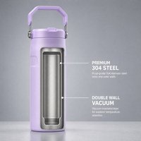 Gobelet isotherme en acier inoxydable à double paroi, anti-fuite, avec paille, pour café, idéal pour la maison et les voyages (vente en gros)