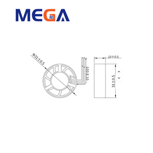 Mini ventilateur axial DC 30 mm x 30x10 mm, léger (8g), avec moteur DC sans balais, pour projecteur <span class=keywords><strong>Pico</strong></span>, boîtier SSD et terminaux domestiques - Product Image 6