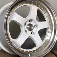 Vente en gros usine Jantes en alliage coulé 18 pouces 8.5J 9.5J 5 trous 5x114.3 ET35 à déport profond, lèvre usinée rivetée, Jantes tuning JDM 5039