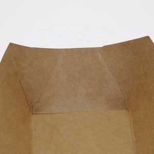 Récipient alimentaire jetable en gros, bac en papier Kraft pour aliments frits - Product Image 5