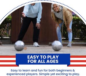 <span class=keywords><strong>Jeu</strong></span> <span class=keywords><strong>de</strong></span> 8 Boules <span class=keywords><strong>de</strong></span> <span class=keywords><strong>Pétanque</strong></span> en Métal Durables et Portables <span class=keywords><strong>de</strong></span> 73 mm Idéales pour Jouer en Équipe aux Jeux <span class=keywords><strong>de</strong></span> Plein Air - Product Image 3