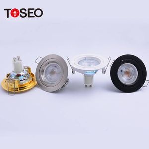 Éclairage intérieur, boîtier de downlight <span class=keywords><strong>GU10</strong></span> doré, downlight encastré LED rond 7W pour couloir - Product Image 3