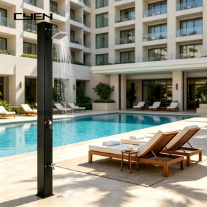 Douche solaire écologique CYEN de haute qualité, 40L, en PVC noir, pour <span class=keywords><strong>piscine</strong></span> et jardin - Product Image 1