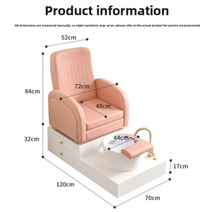 Sillón de Pedicura Eléctrico de Lujo Moderno, Silla de Baño de Pies Rosa, Silla de Spa para Pies, Venta al por Mayor para Salón de Uñas y SPA - Product Image 4