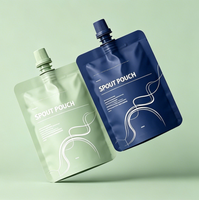 Pochette à bec verseur personnalisée 50ml 250ml, finition métallique mate, pour liquides, recharge liquide, emballage