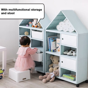 Grande capacité 1 quantité minimale de commande voiture forme jouet enfant bibliothèque étagères organisateur armoires pour enfants support de rangement en plastique armoires pour enfants - Product Image 2
