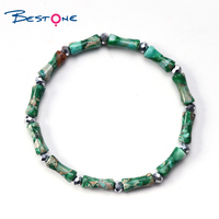 Bestone – Bracelet en pierres naturelles, magnifique bijou impérial, plaqué argent, 10 Styles, 5x12mm, vente en gros