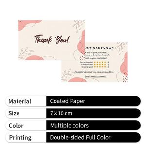 Tarjeta de Felicitación Mini de Lujo con Diseño Personalizado, Mensaje de Agradecimiento y Logotipo Impreso en Doble Cara para Pequeñas Empresas - Product Image 4