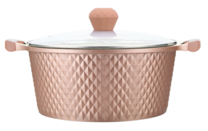 Marmites en aluminium moulé Tine Diamond avec couvercle en verre, 10 pièces, personnalisables, pour soupes et bouillons, grands ensembles de batterie de cuisine à induction pour la famille - Product Image 6