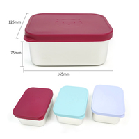 Boîte à lunch en silicone en acier inoxydable Bento avec couvercle en silicone sans Bpa pour enfants scolarisés