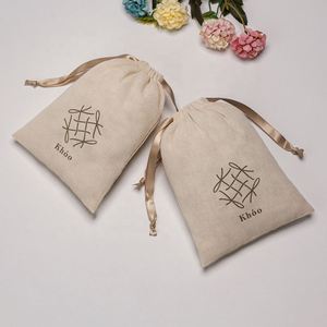 High Quality Custom Gift Bags Muslin Cotton <b>Drawstring</b> Christmas Wedding Candy Packaging <b>Pouch</b> - Product Image 3