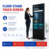 KINGONE 43 50 55 inç interaktif 4K LCD dijital tabela reklam Kiosk zemin ayakta dokunmatik ekran için Self-Service iş