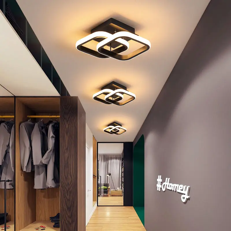 Nuovo design camera da letto decorativo casa in stile Europeo 22W nero luci di soffitto