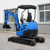 Mini-excavatrice compacte sur chenilles de 2 tonnes fabriquée en Chine, 2,5t, 1,5 tonne, avec moteur Kubota et brise-roche