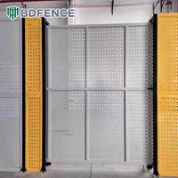 Clôture de Sécurité pour Atelier, Barrière Métallique Perforée pour Zone Industrielle, Clôtures d'Isolation Personnalisables, Anti-Corrosion et Durables