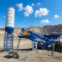Centrale à béton HZS75 électrique 75 m³/h pour projets de construction industrielle Haigang, structure en acier robuste pour aéroport