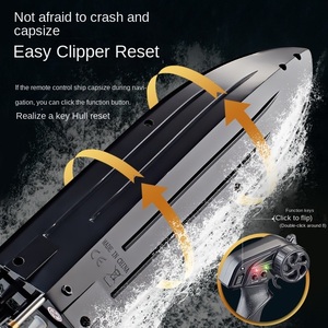 AiJH 20 KM/H <span class=keywords><strong>RC</strong></span> barca impermeabile <span class=keywords><strong>Rc</strong></span> nave modello giocattoli elettrici ad alta velocità 2.4 GHz barca telecomandata - Product Image 3