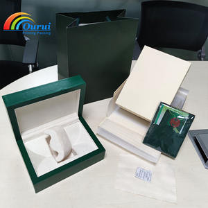 Luxury Green Brand <b>Watch</b> Box <b>Set</b> Complete <b>Watch</b> Packaging with Gift Bag Card Holder & Certificate Custom Logo <b>Watch</b> Gift Box - Product Image 5