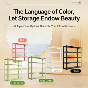 Scaffale Espositivo in Metallo a 5 Ripiani Multiuso per Garage e Ripostiglio con Ripiani in <span class=keywords><strong>Acciaio</strong></span> Regolabili - Product Image 4