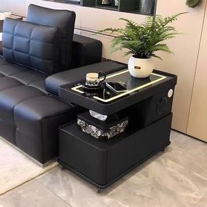 Smart Mobile Stone Coffee <strong>Table</strong> <strong>Sofa</strong> <strong>Side</strong> Cabinet Modern Simple Light Luxury Living Room Furniture Balcony Bedside <strong>Table</strong> - Product Image 4
