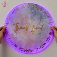 Autocollant en lettres dorées en acrylique miroir 3D, logo rond, enseigne en acrylique lumineuse, enseigne néon personnalisée pour la décoration murale