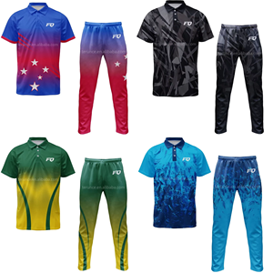 PURE Custom Sublimation Cricket Jersey Sets Hombres Polo Cricket Deportes Uniforme Adulto Personalizado Equipo Nombre Cricket Uniforme Jersey Traje - Product Image 2