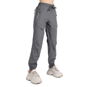 Usine de vêtements Femmes Sport <span class=keywords><strong>Randonnée</strong></span> Cargo Jogging Pantalon Entraînement en plein air Séchage rapide UPF 50 + Pantalon avec poches zippées - Product Image 2