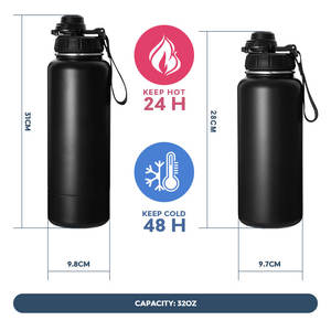 Everich <span class=keywords><strong>Bouteille</strong></span> d'eau isolée sous vide en acier inoxydable 32OZ 40OZ pour les déplacements urbains - Product Image 5
