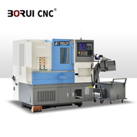 Tour CNC à banc incliné multifonction BR150LDY avec tourelle servo à 12 stations et tourelle motorisée axe Y pour opérations de tournage-fraisage