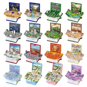 Livre 3D pliable en trois dimensions, scène miniature du Château de la Grande Muraille, porte-clés, jouet éducatif anti-stress - Product Image 1