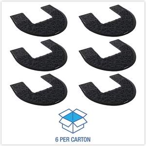 Tapis de toilette absorbant en caoutchouc Boardwalk Comfortable 2.0, 22 x 22, noir, imperméable et super absorbant pour usage domestique, 6 par carton - Product Image 5