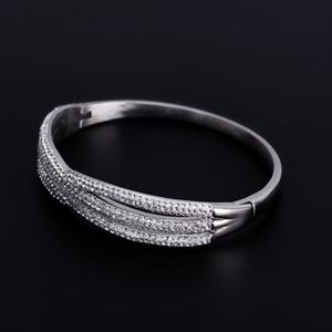 Proveedor OEM de Joyería, Pulseras para Mujer, Circonita Cúbica 3A+, Dijes con Incrustaciones de Circonita, Pulseras de Acero Inoxidable para Mujer - Product Image 1