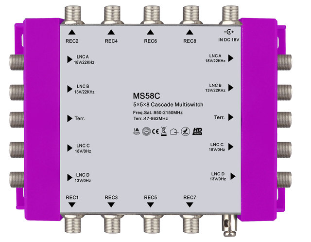 DIGICAST 5 in Multi Channel Out Stable Connection Satellite Multiswitch Made in China