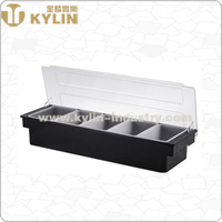 Plateau à condiments en plastique 3/4/5/6 compartiments sauce caddy snacks plateau porte-condiments
