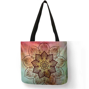 Sac à main Mandala indien imprimé éléphant pour femmes, sacs, fourre-tout, grande capacité, livraison directe, vente en gros - Product Image 2
