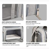 Sac de transport pour chien de luxe tendance, homologué compagnies aériennes, souple, avec fermeture éclair, en maille respirante, écologique, pour voyages en extérieur – Grande Vente