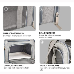 Bolsa de Transporte para Perros, Diseño Oxford de Lujo, Aprobada por Aerolíneas, Transpirable, Ecológica, Cómoda para Viajes al Aire Libre - Product Image 6