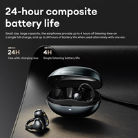 Nouveaux écouteurs sans fil Lenovo RS106 TWS BT6.0 à clip d'oreille, suppression du bruit ENC, son HiFi, longue autonomie, pour le gaming
