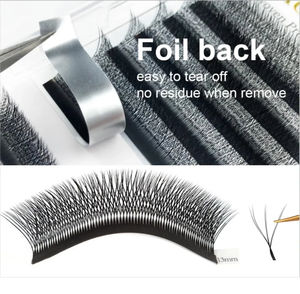 Extension ciglia Fancy Cilia in seta, fornitore di ciglia a forma di W, confezione personalizzata, fatte a mano, naturali, 0.07 W nere DD 3, 20 pezzi - Product Image 6