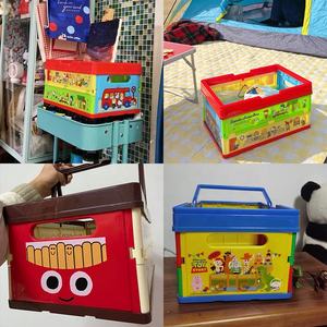 Cestini portaoggetti pieghevoli per bambini in plastica colorata per bambini con manici e cassa portaoggetti per stampa di cartoni animati <span class=keywords><strong>anime</strong></span> giapponesi - Product Image 6