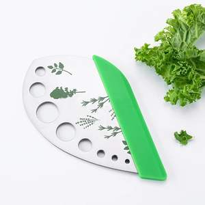 Cortador de hierbas de acero inoxidable para cocina YIGO, herramienta peladora de frutas y verduras de 9 agujeros con cubierta de seguridad - Product Image 3