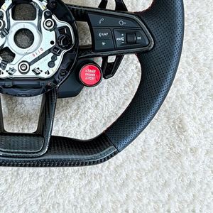 Volant en fibre de carbone de haute qualité pour <span class=keywords><strong>Audi</strong></span> TT TTRS R8 RS5 RS6 RS7 RS3 <span class=keywords><strong>RS4</strong></span> A1 A3 A4 A5 A6 A7 A8 S3 S4 S5 B8 B9 - Product Image 5