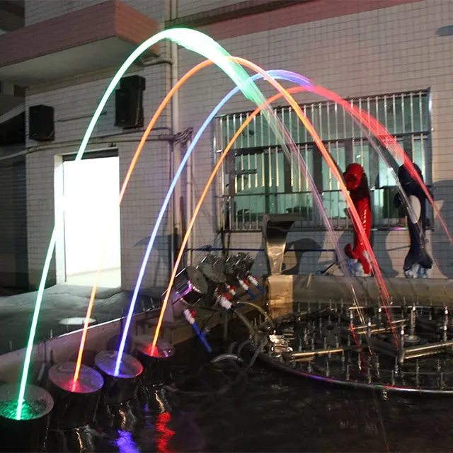 Paslanmaz çelik custom made atlama laminer jet su çeşmesi ile led ışık