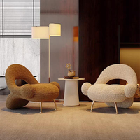 Moderne Creative Salon Bal Chaise Relaxant Paresseux Loisirs Canapé Dossier pour Hôtel Auberge Table De Réception Salle À Manger Appartement