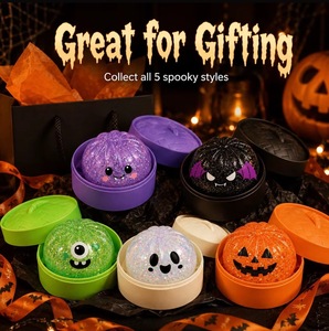 Juguete Antiestrés de Halloween con Purpurina, Personaje Espeluznante y Adorable, con Caja de Vapor, Regalo para Fiestas, Decoración de Escritorio - Product Image 1