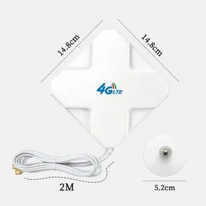 <span class=keywords><strong>Antena</strong></span> 4G LTE de alta ganancia 35dBi en/exterior 700-2700MHz <span class=keywords><strong>Antena</strong></span> de Panel amplificador de señal de teléfono móvil SMA-macho TS9 CRS9 2M Cables RG174 - Product Image 3