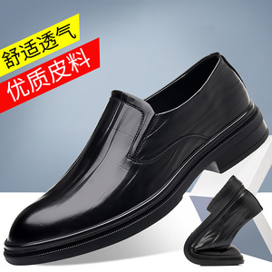 รองเท้าหนังสีน้ำตาลแบบสวมสำหรับผู้ชาย เหมาะสำหรับใส่ทำงาน ใส่ในโอกาสทางการ ปลายแหลม นุ่ม ระบายอากาศได้ดี สวมใส่ง่าย - Product Image 5