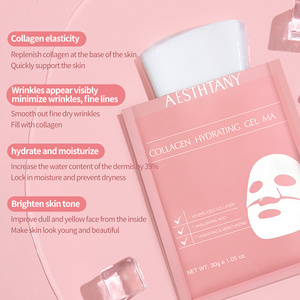 Masker hidrogel pencerah nada kulit, perawatan wajah Korea Label pribadi masker wajah nyata dalam mengurangi pori-pori Hydrating - Product Image 3
