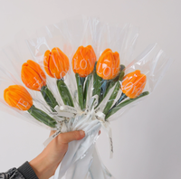 Buket Bunga Buatan Tangan Terlaris TC, Dekorasi Rumah, Bunga Pipa Tunggal, Hadiah Ulang Tahun & Hari Valentine