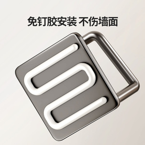 Soporte para báscula Xiaomi Huawei, estante de almacenamiento de metal pulido montado en la pared, forma rectangular sin perforaciones - Product Image 5